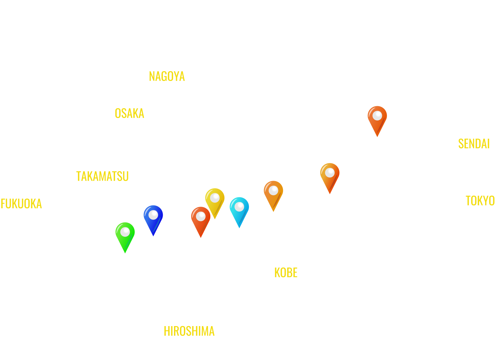 全国拠点一覧日本地図